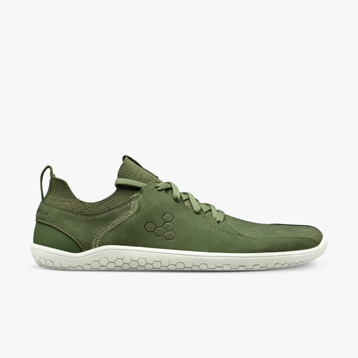 Vivobarefoot Men's Primus Knit Lux Casual Shoes - Green USA [CAH752093]